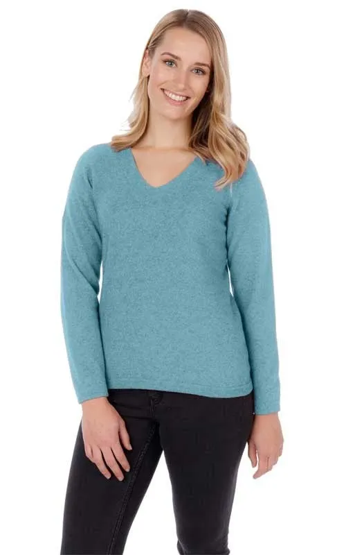 Vee Neck Plain Sweater