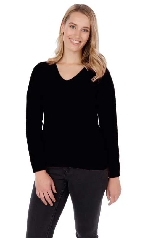 Vee Neck Plain Sweater