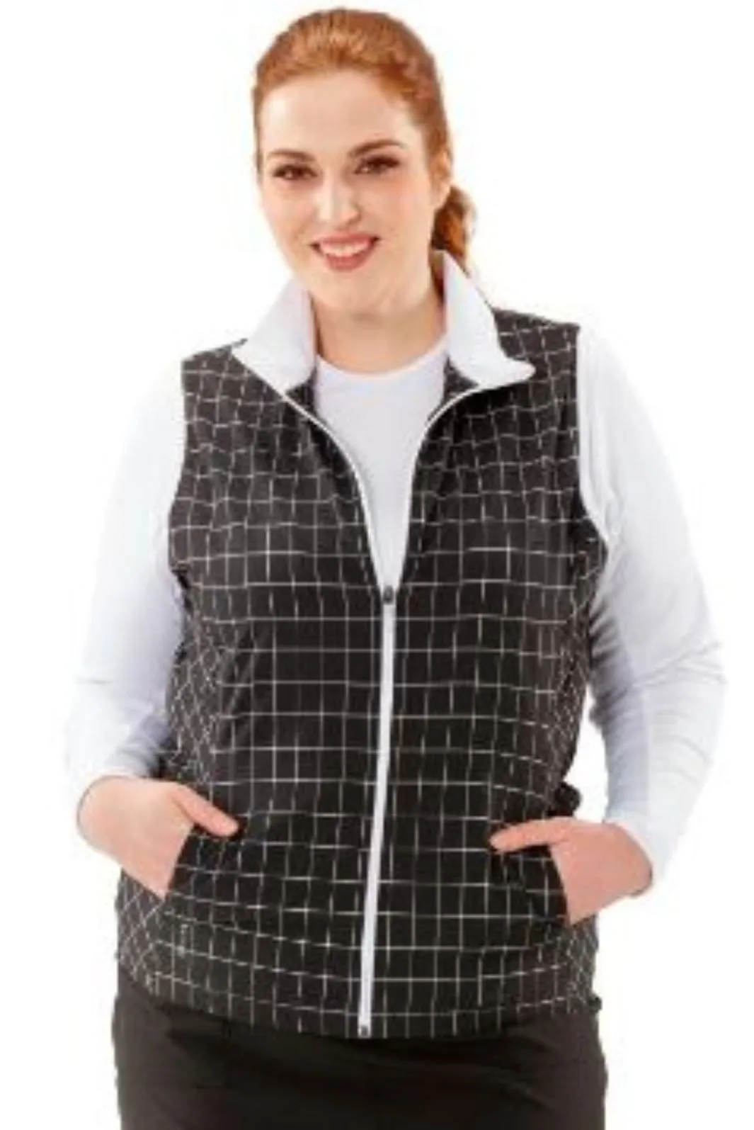 Veste Sans Manche Zippy Taille Plus (Noir Multi) de Lopez