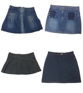 Vintage Denim Skirt: Twirl-Worthy Mini Treasures: (S-137)🌟💥🌟