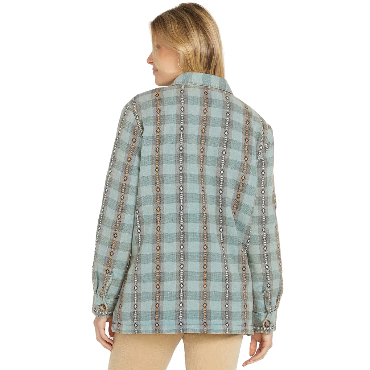 Volcom Women's Polar Boobear Flannel Shirt Jacket