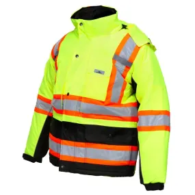 VT38JHL MCR Safety Vortex Hi Vis Rain Gear Winter Jacket, Class 3, Double Insulated, Large