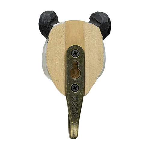 Wildlife Garden - Hand Carved Hook - Panda