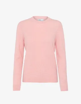 Women Light Merino Wool Crew - Faded Pink