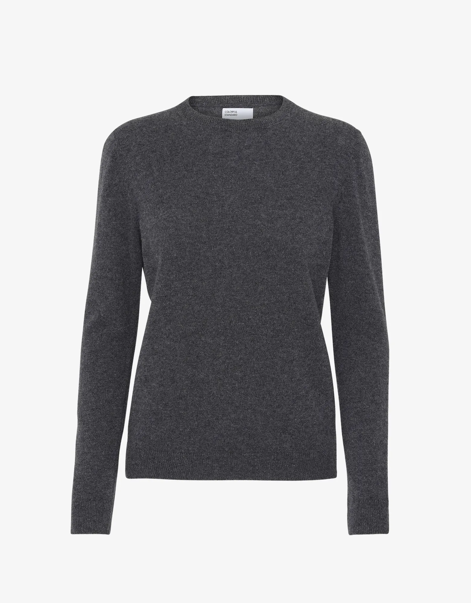 Women Light Merino Wool Crew - Lava Grey