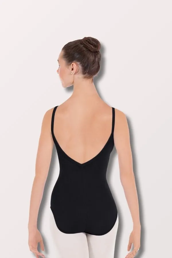 Women's Pinch Front Camisole Leotard - Black