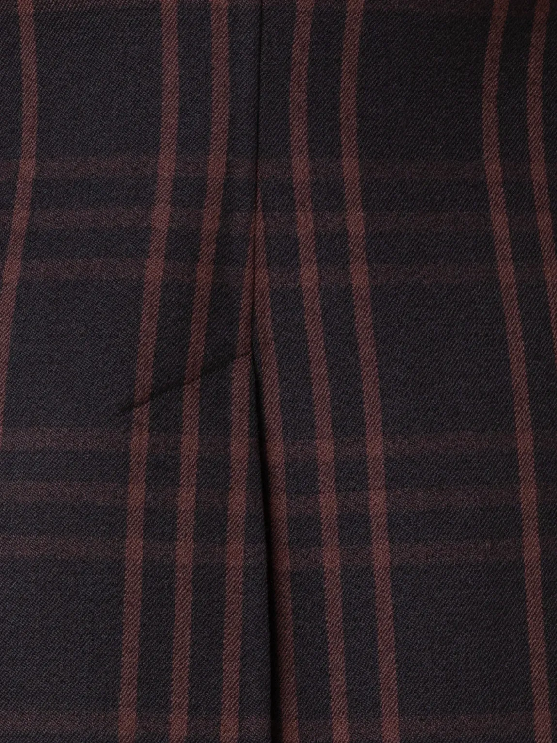 Wool Double-Weave Peacoat with Window Pane Check