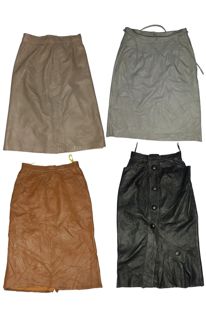 Y2k Leather Chic skirt: Stories of Style and Sophistication"(H-154)