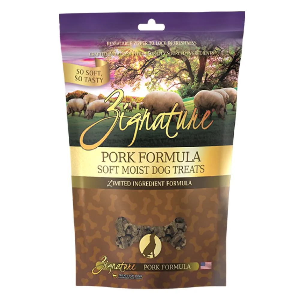 Zignature Pork Formula Soft Moist Dog Treats 4oz